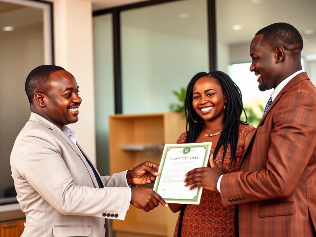 Happy Family Receives Title Deed